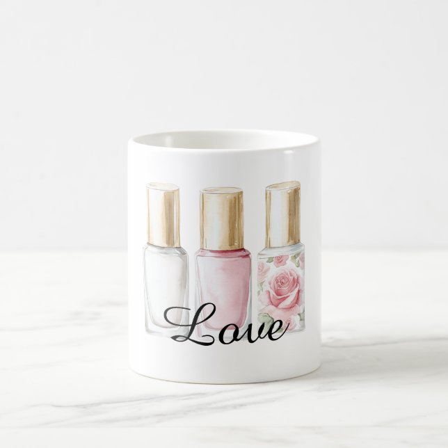 Mug Joli Rose Blush Rose Floral Clou Polonais (Centre)