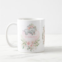 Joli rose rose floral bébé Elephant fille photo
