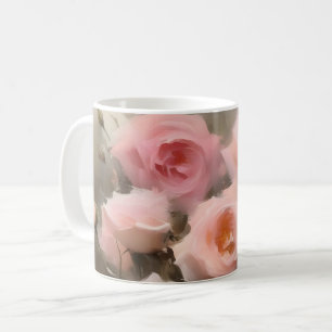 Mug Joli rose roses aquarelle peinture