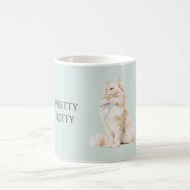 Mug Joli Ruban Bleu de Pretty Kitty (Centre)
