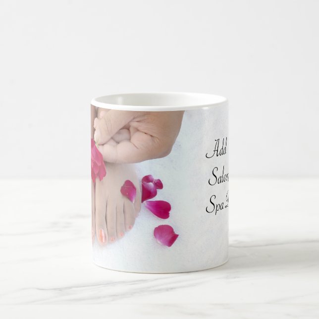 Mug Joli salon fuchsia de pédicurie de rose de rose (Centre)