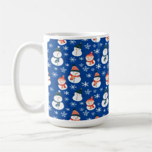 Mug Joli Snowman Snowflake Motif sans couture Noël