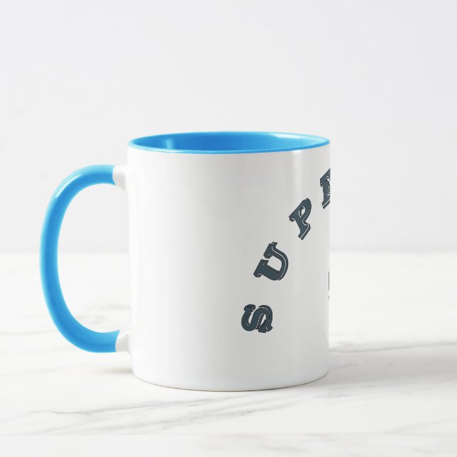 Mug Joli Super Papa en dessin animé vectoriel (Gauche)