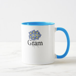 Mug Joli T-shirt Fleur Bleue pour Mamie