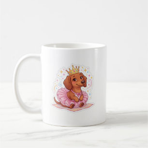 Mug Joli T-Shirt Princesse Teckel Nom Personnalisé Fil