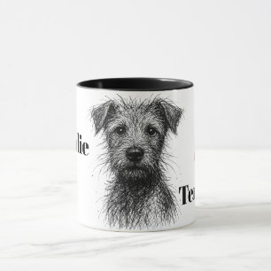 Mug Joli Terrier Croquis. I Love Terriers Personnalise