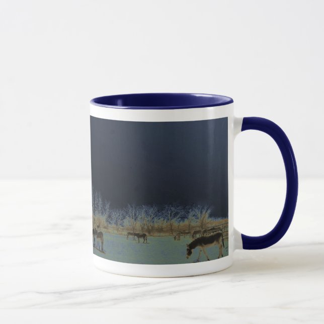 Mug Joli troupeau Nightscape de Burro d'âne (Droite)