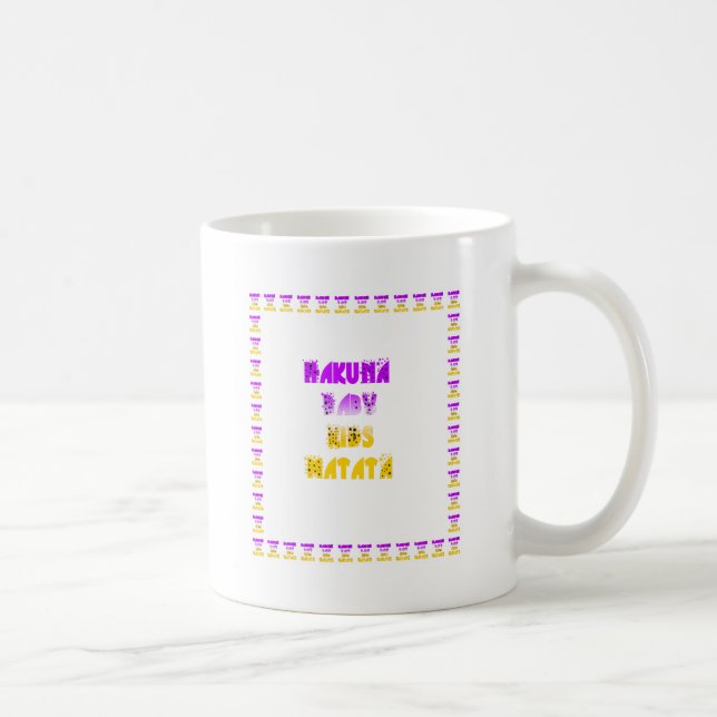 Mug Joli violet et jaune Hakuna Matata bébé enfants G (Droite)