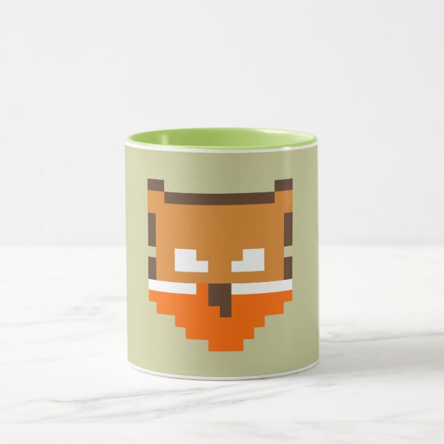 Mug Joli visage de renard pixélisé (Centre)