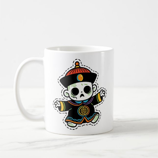 Mug Joli zombie chinois Halloween (Gauche)