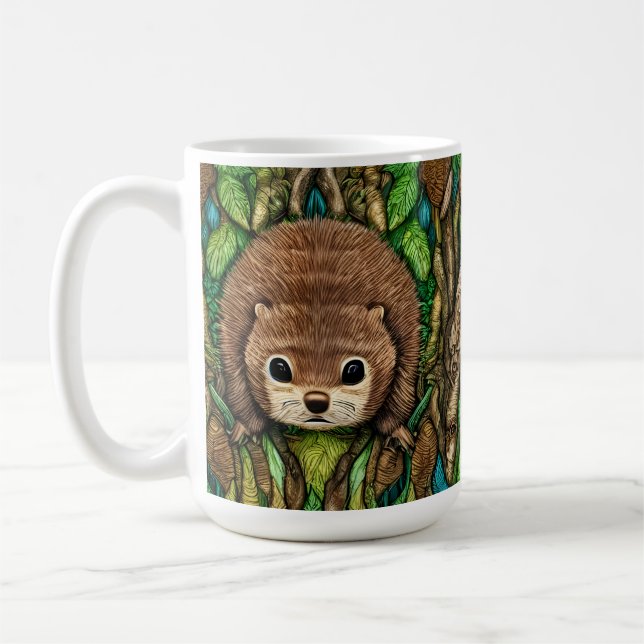 Mug Jolie adorable petit bébé castor (Gauche)
