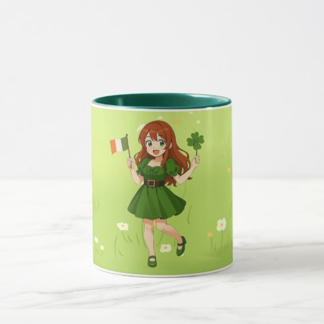 Mug Jolie anime rousse Saint-Patrick (Centre)