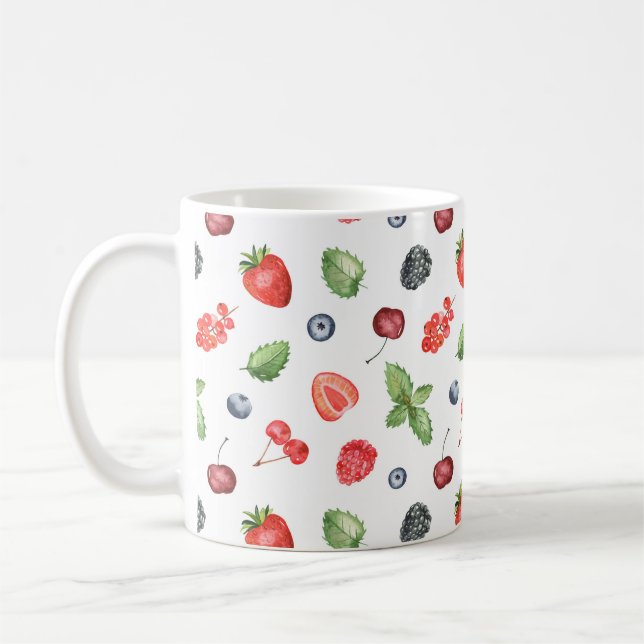 Mug Jolie aquarelle Berry Motif cuisine (Gauche)