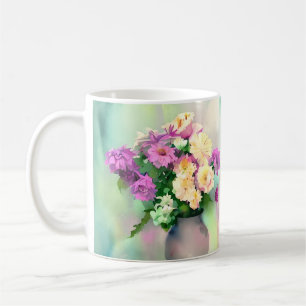 Mug Jolie aquarelle Flowers dans Vase