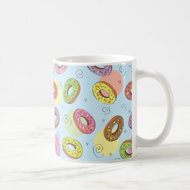 Mug Jolie aquarelle motif beige bleu (Droite)