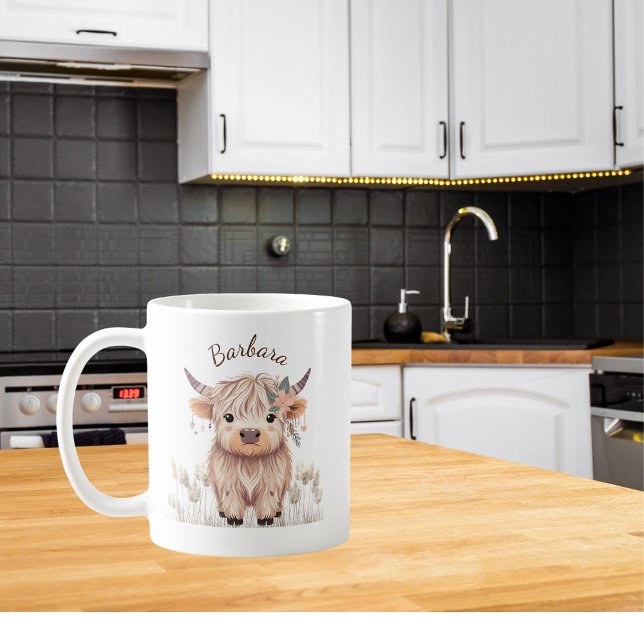 Mug Jolie aquarelle Vache Highland (Créateur téléchargé)