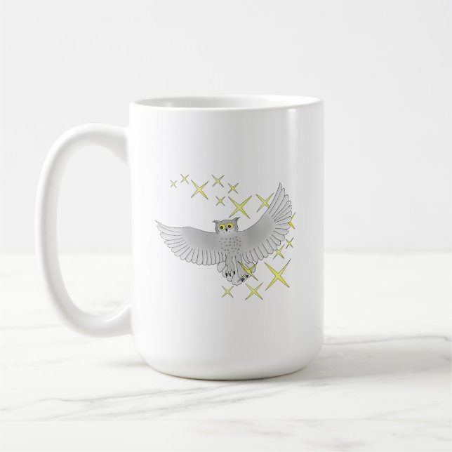 Mug Jolie Art de Hibou Étoilé (Gauche)