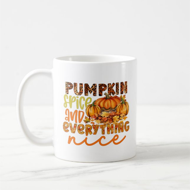 Mug Jolie art de mots épice de citrouille  (Gauche)