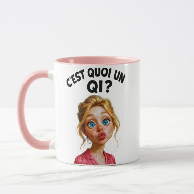 Mug Jolie blonde, yeux bleus (Gauche)