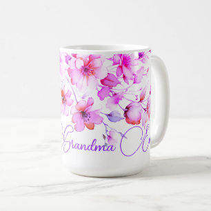 Mug Jolie Boho rose Aquarelle Fleurs sauvages meilleur