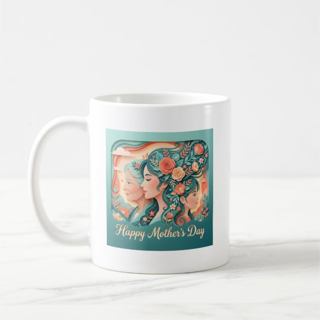 Mug Jolie Bonne Fête des Mères  (Gauche)