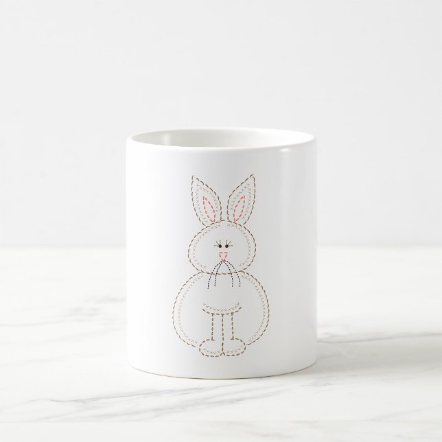 Mug Jolie broderie style lapin lapin lapin (Créateur téléchargé)