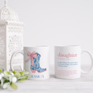 Mug Jolie Chinoiserie Rose & Bleu Bow fille