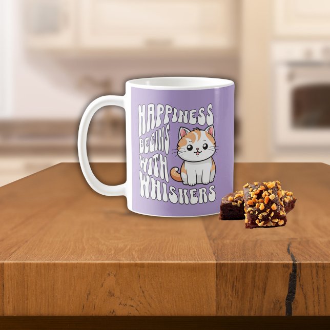Mug Jolie citation drôle de chat lavande (Créateur téléchargé)