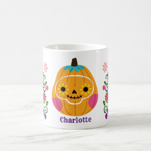 Mug Jolie citrouille crâne en sucre Halloween