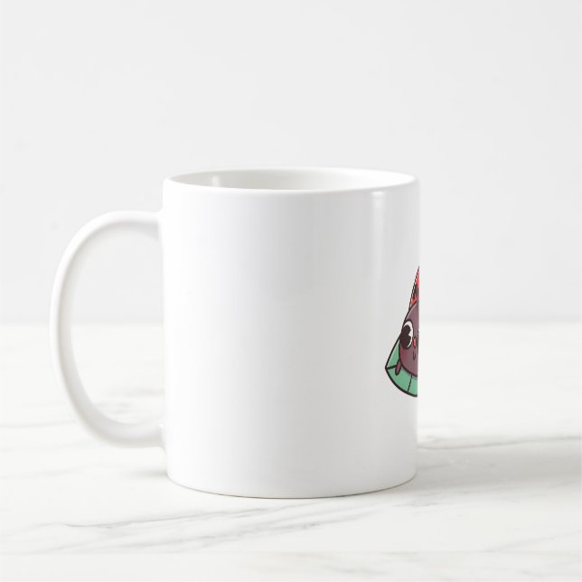 Mug Jolie coccinelle avec des points de coeur noirs (Gauche)