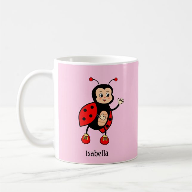 Mug Jolie coccinelle et cœur  (Gauche)