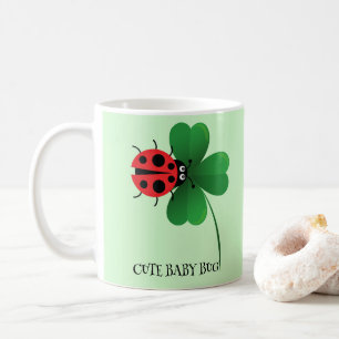 Mug Jolie coccinelle rouge sur Lucky leaf Enfants