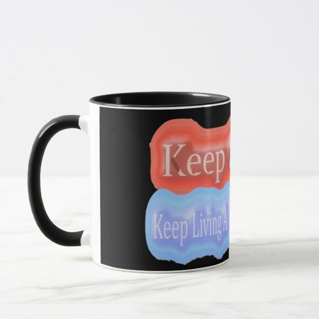 Mug Jolie Conception D'Oeuvres D'Art Sur "Keep Smiling (Gauche)