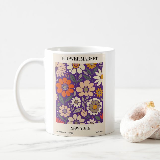 Mug Jolie conception du marché aux fleurs (Avec donut)
