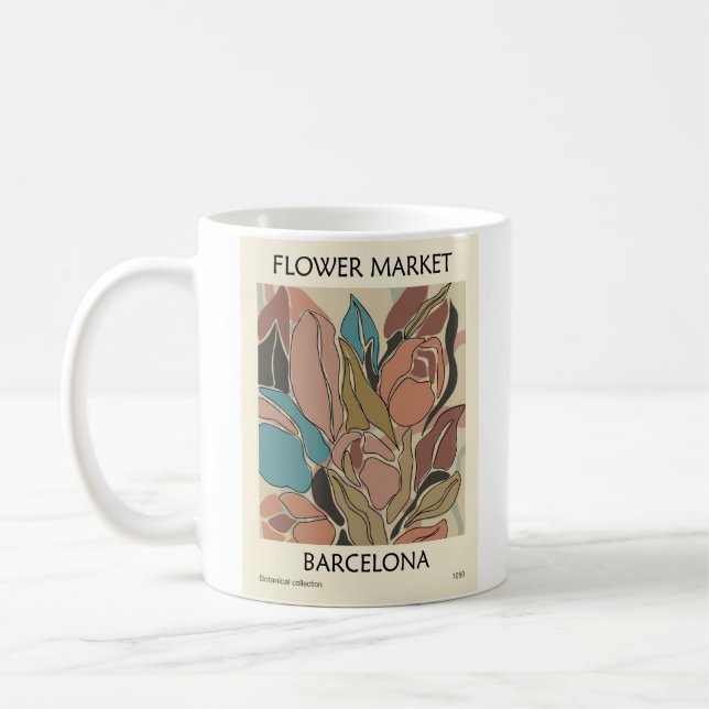 Mug Jolie conception du marché aux fleurs (Gauche)