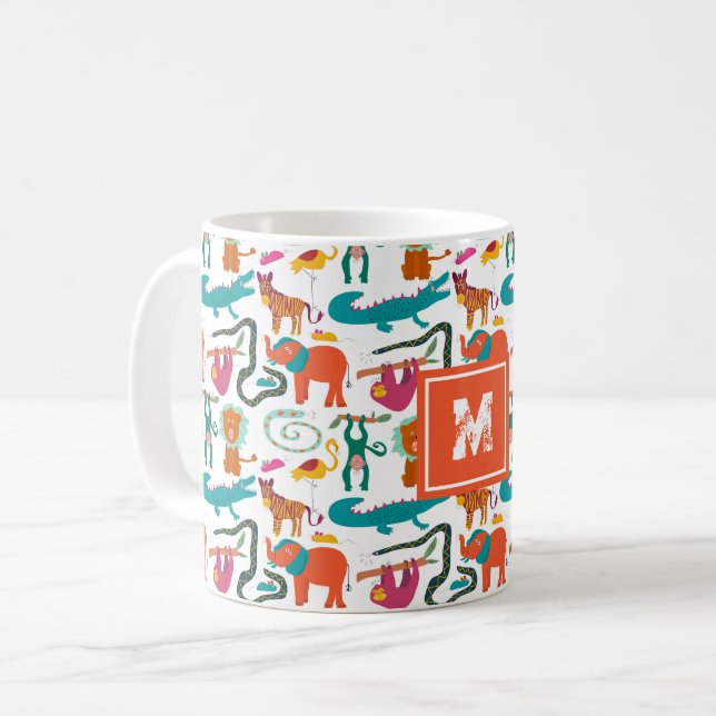 Mug Jolie couleur Abstraits Animaux Enfants Motif (Devant gauche)
