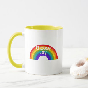 Mug Jolie couleur Choisir Joie Inspirational Rainbow