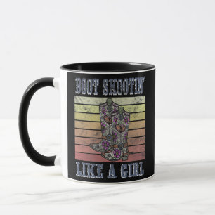 Mug Jolie cow-girl sassy bottes tirant comme une fille