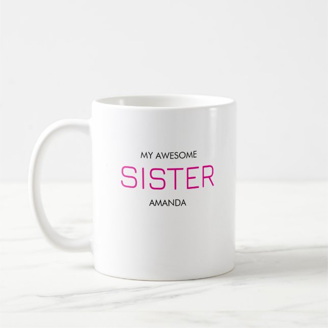 Mug Jolie, élégante et super sœur  (Gauche)