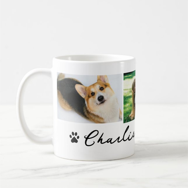 Mug Jolie empreinte de patte d'animal de compagnie le  (Gauche)