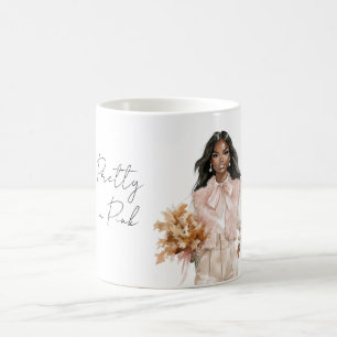 Mug Jolie en rose fille noire