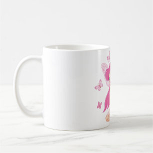 Mug Jolie Fée Rose et Papillons Magiques
