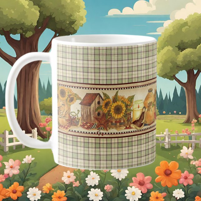 Mug jolie ferme de style champêtre (Créateur téléchargé)