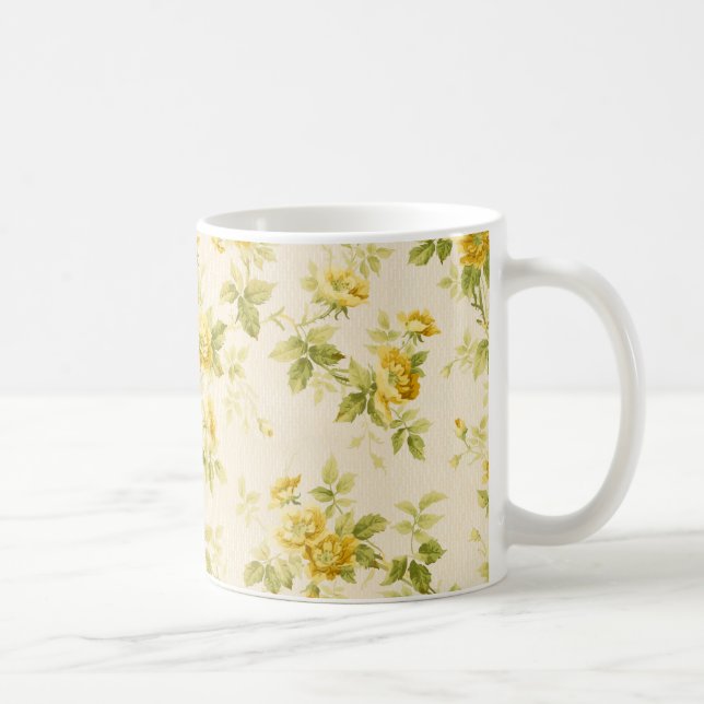 Mug Jolie ferme jaune d'or Floral (Droite)