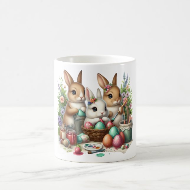 Mug Jolie fête de peinture de Pâques Bunny/Printemps (Centre)