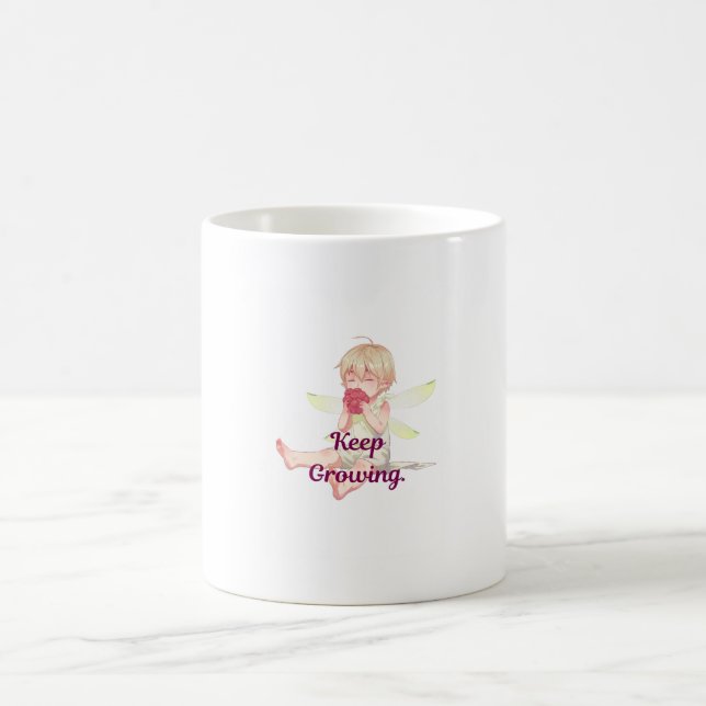 Mug Jolie Fille Anime Fée Chibi Continue de Grandir Po (Centre)