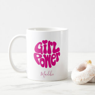 Mug Jolie fille au pouvoir avec cœur