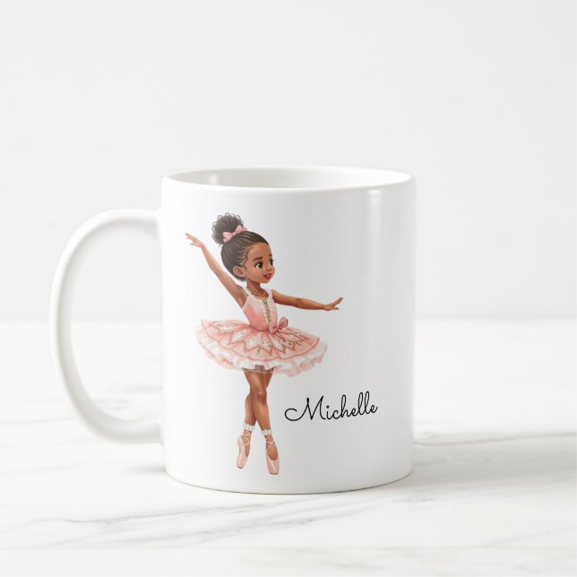 Mug Jolie fille Ballerina personnalisée (Gauche)