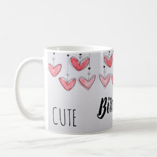 Mug Jolie fille d'anniversaire avec coeur aquarelle