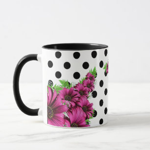 Mug Jolie Fille Fleurs Roses Pointe